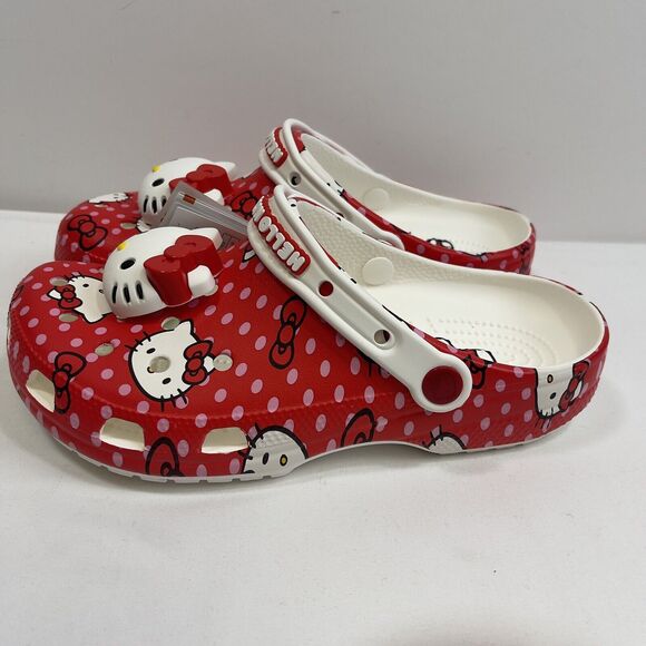 Hello Kitty Crocs Classic Clogs Women's 9 - Men's 7 Multicolor 210575-90H NIB - Picture 3 of 12
